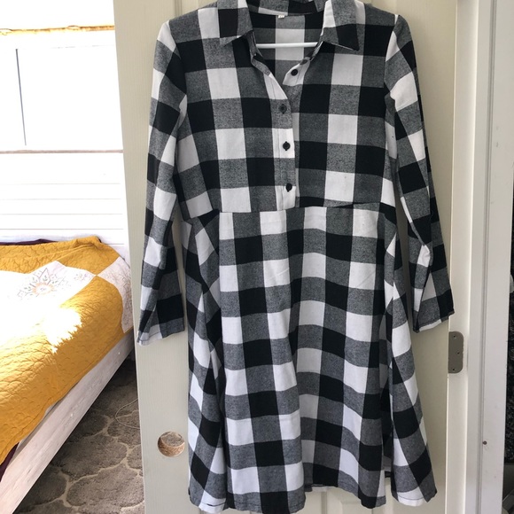 Black and White Check Dress - Picture 1 of 1